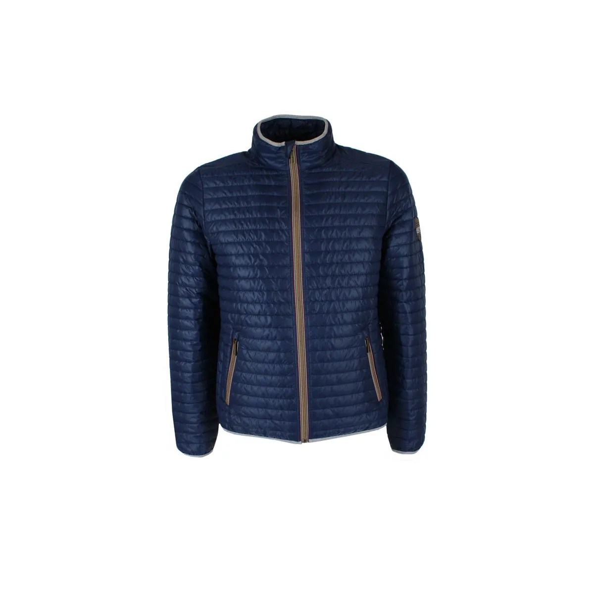  QUILTED MEN LONG SLEEVED FULL ZIP BOMBER MOD.INCIPIT Blue