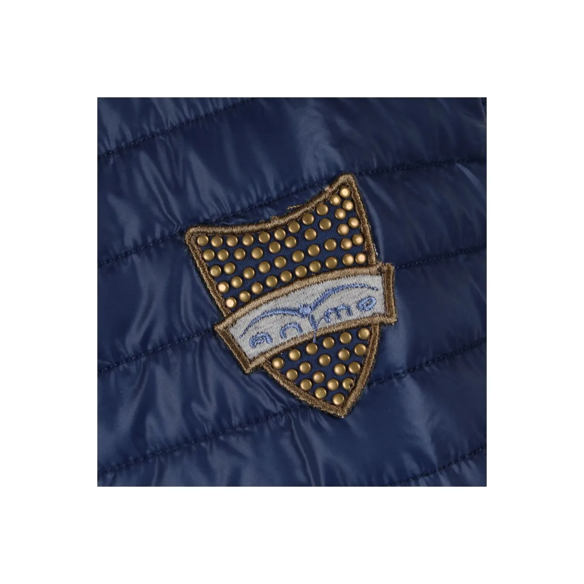  QUILTED MEN LONG SLEEVED FULL ZIP BOMBER MOD.INCIPIT Blue