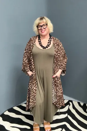 'RACHEL' Bamboo Jumpsuit - Khaki