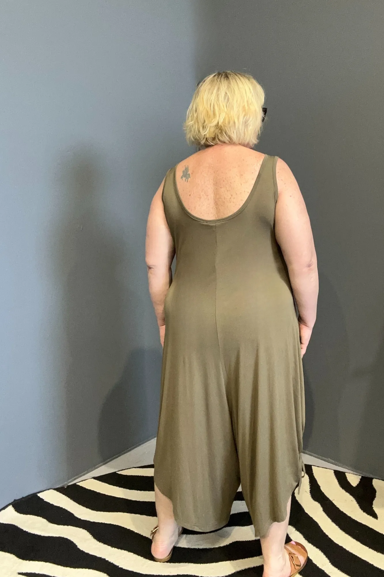 'RACHEL' Bamboo Jumpsuit - Khaki