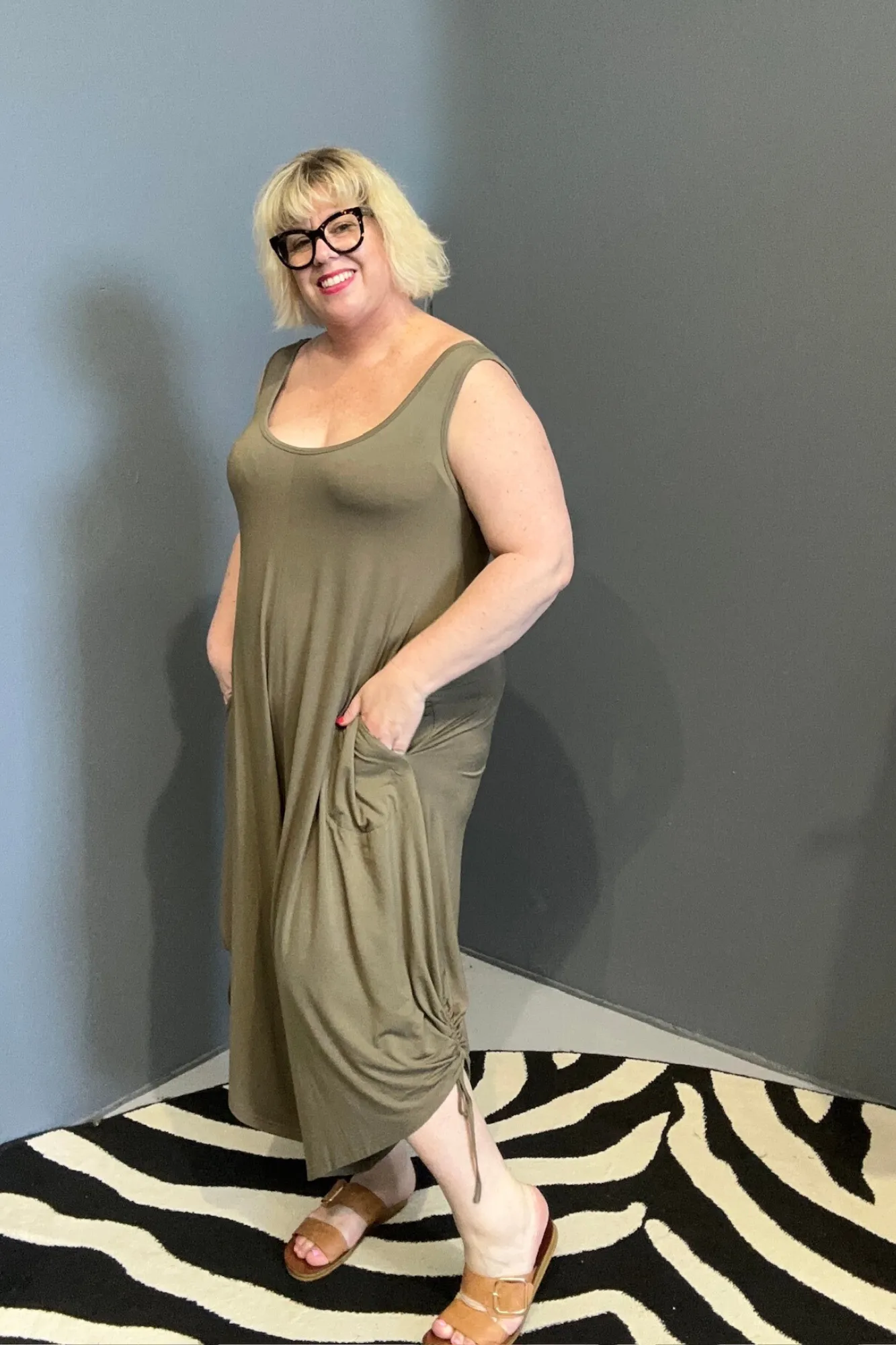 'RACHEL' Bamboo Jumpsuit - Khaki