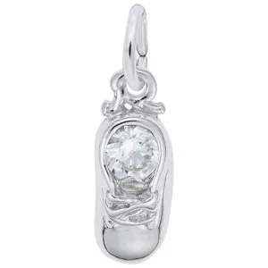 Rembrandt Charms - April Baby Shoe Charm - 2734-004