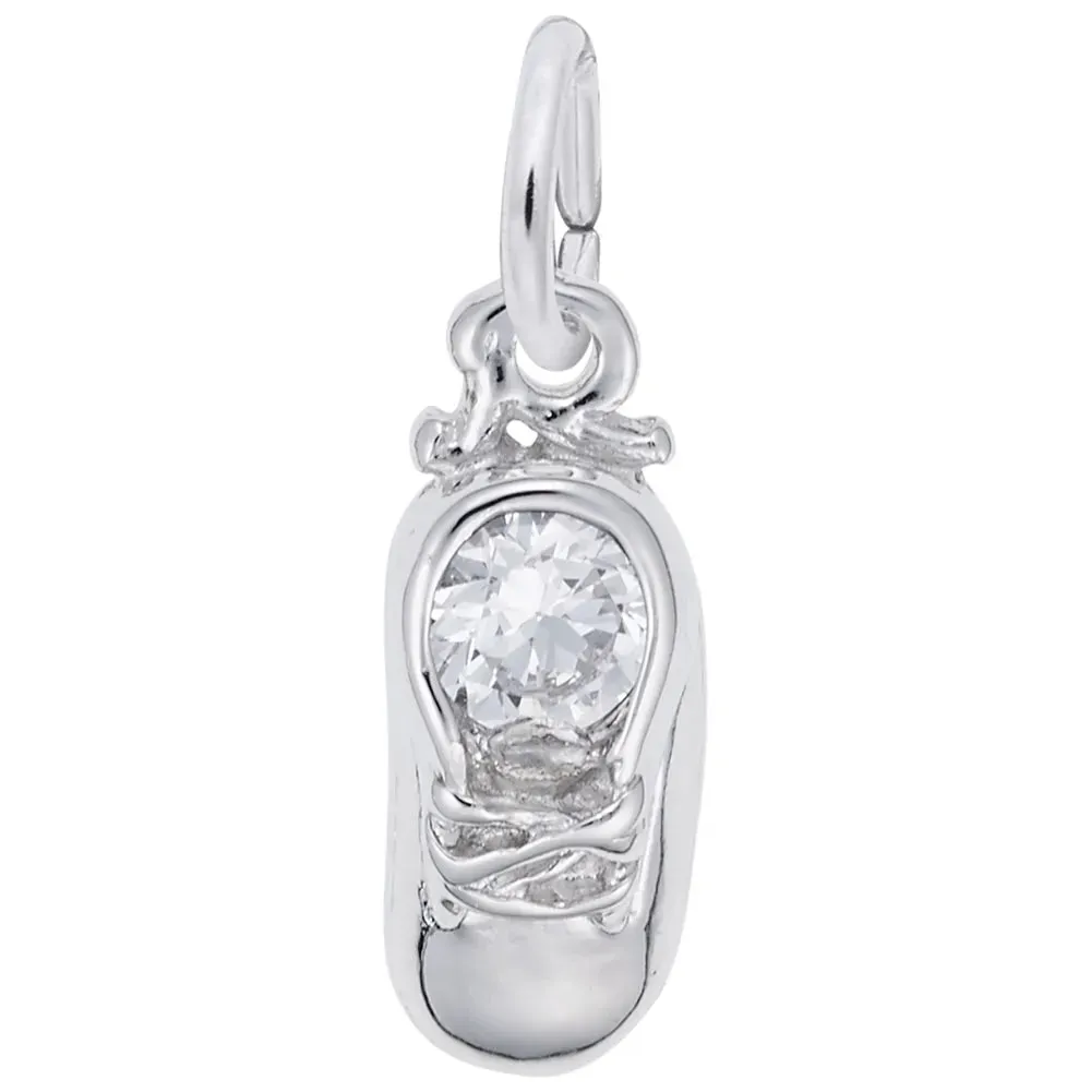Rembrandt Charms - April Baby Shoe Charm - 2734-004