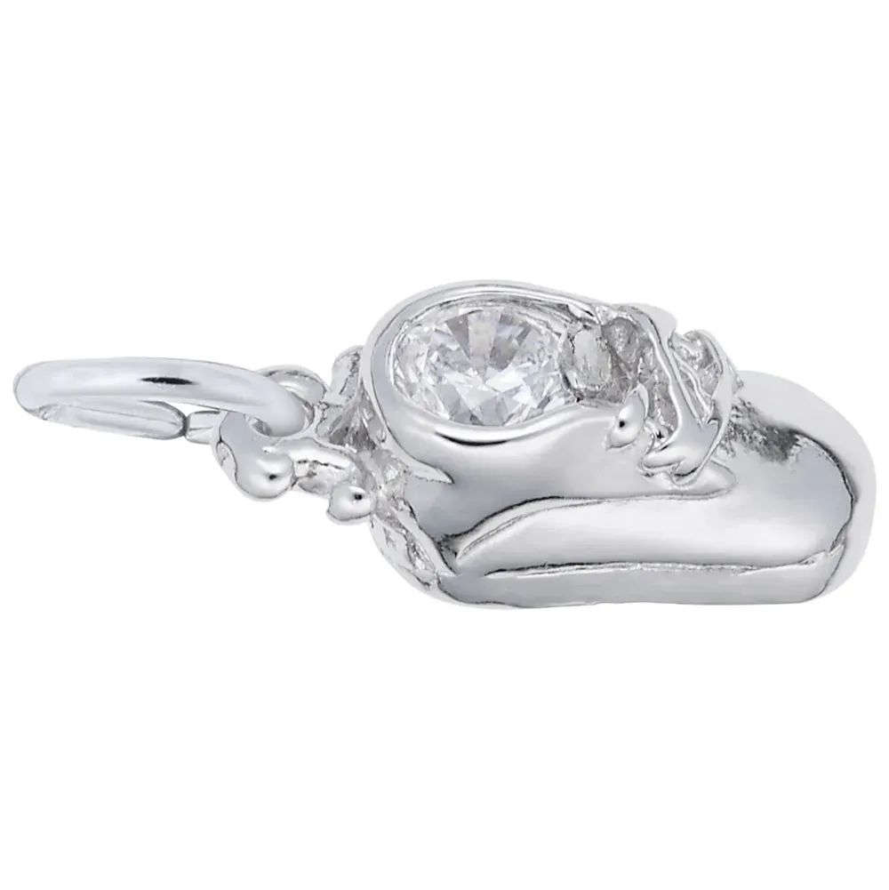 Rembrandt Charms - April Baby Shoe Charm - 2734-004