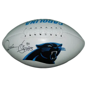 Rocket Ismail Autographed Carolina Panthers Logo Football (JSA)