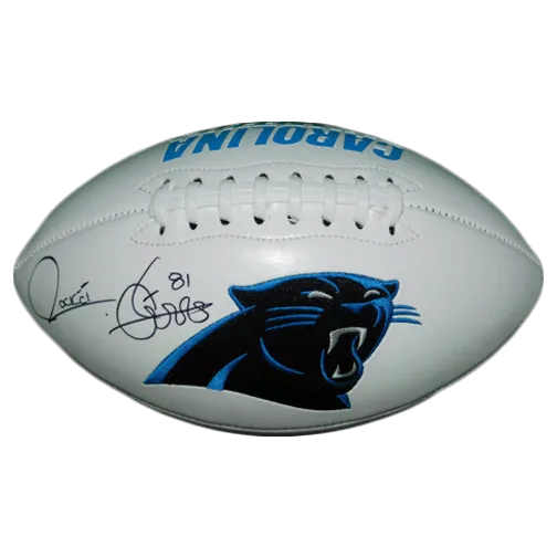 Rocket Ismail Autographed Carolina Panthers Logo Football (JSA)