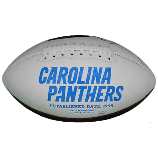 Rocket Ismail Autographed Carolina Panthers Logo Football (JSA)