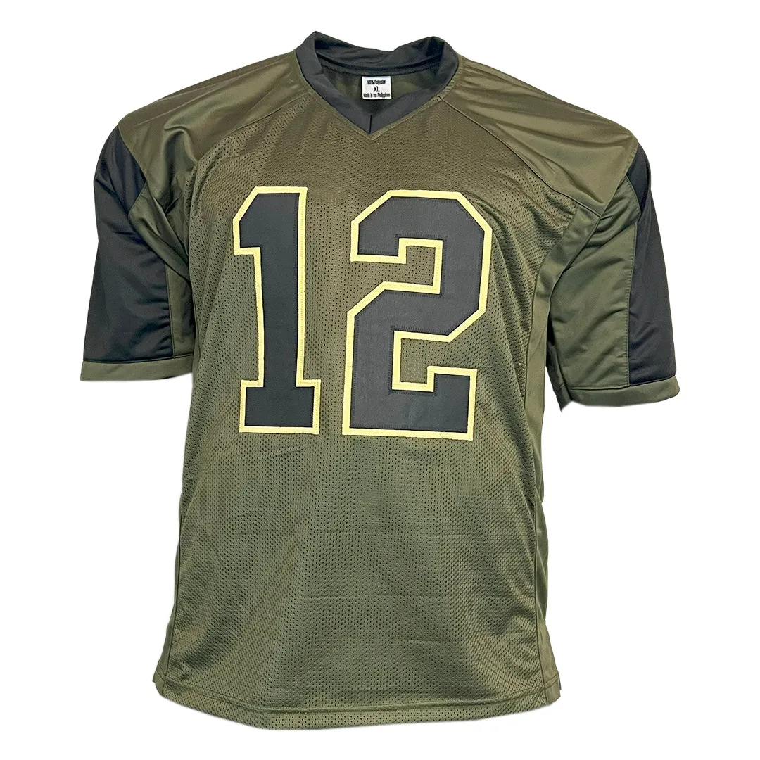 Roger Staubach Unsigned Salute to Service Football Jersey