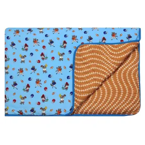 Rookie Raccoon Football Quilted Throw Blanket