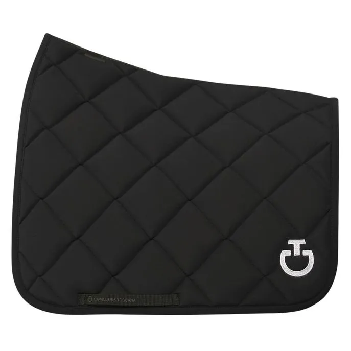 SADDLE PAD FOR DRESSAGE QUILTED BLACK