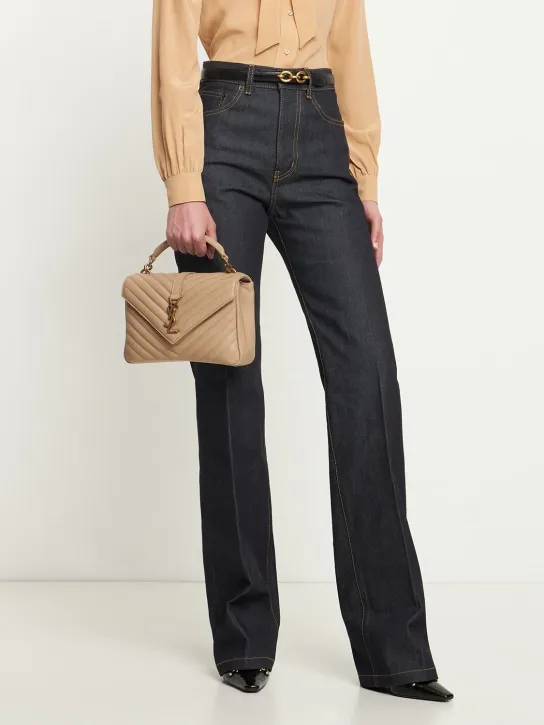 Saint Laurent   Medium Collège quilted leather bag 
