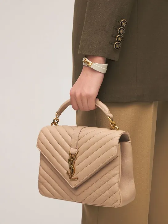 Saint Laurent   Medium Collège quilted leather bag 