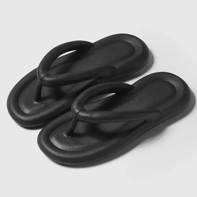Sohiwoo Candy Color Soft Sole Flip Flops Woman Summer Clip Toe Platform Slippers for Women Non Slip Beach Sandals Outdoor Slides