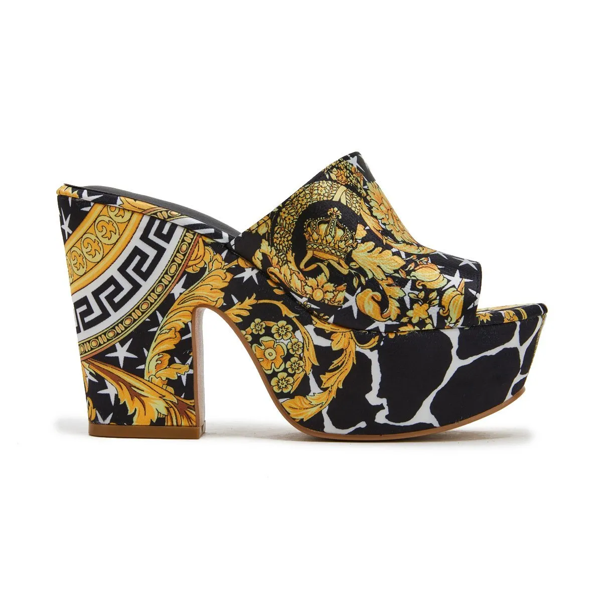 Sohiwoo  Women's Waterproof Chunky Platform Sandals Thick Heel Slippers