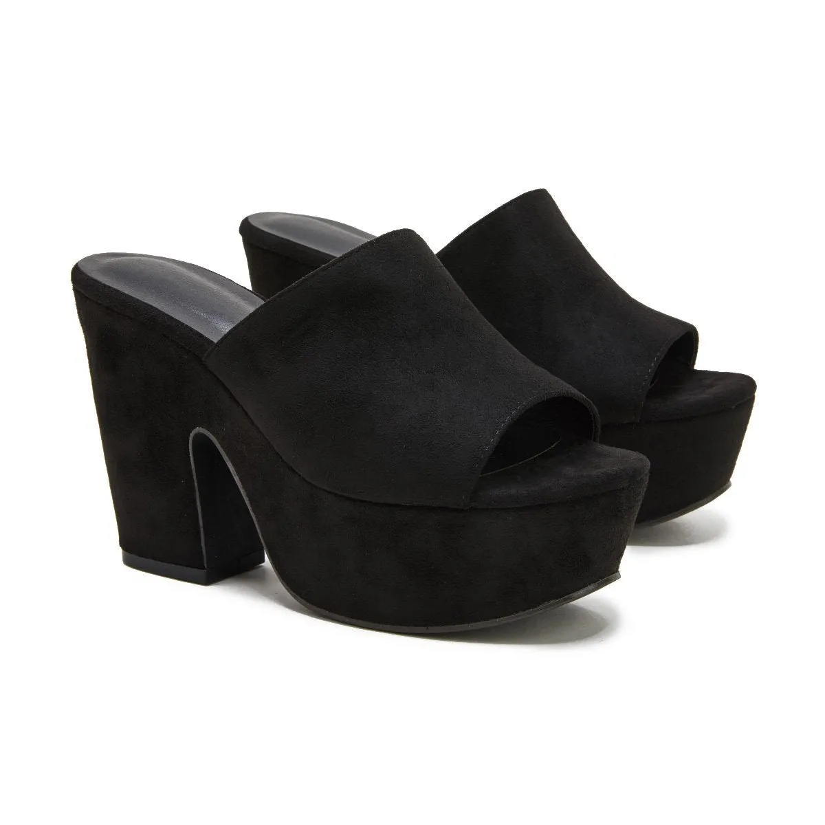 Sohiwoo  Women's Waterproof Chunky Platform Sandals Thick Heel Slippers
