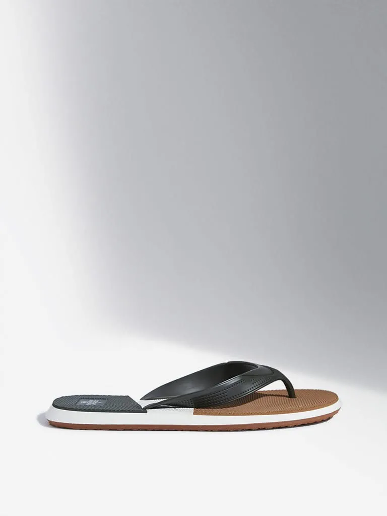 SOLEPLAY Mustard Colour-Blocked Flip-Flop