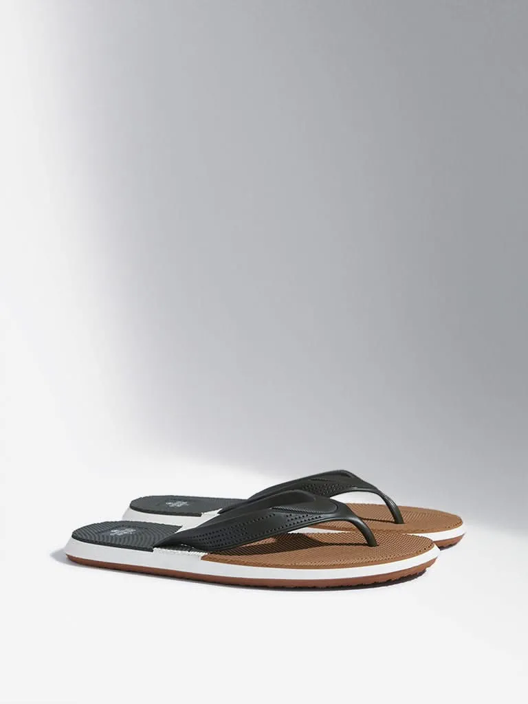 SOLEPLAY Mustard Colour-Blocked Flip-Flop