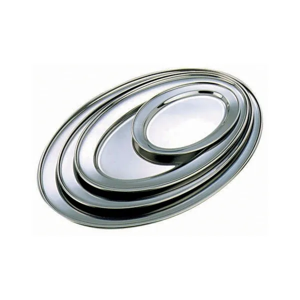 Stainless Steel Oval Flat 8"