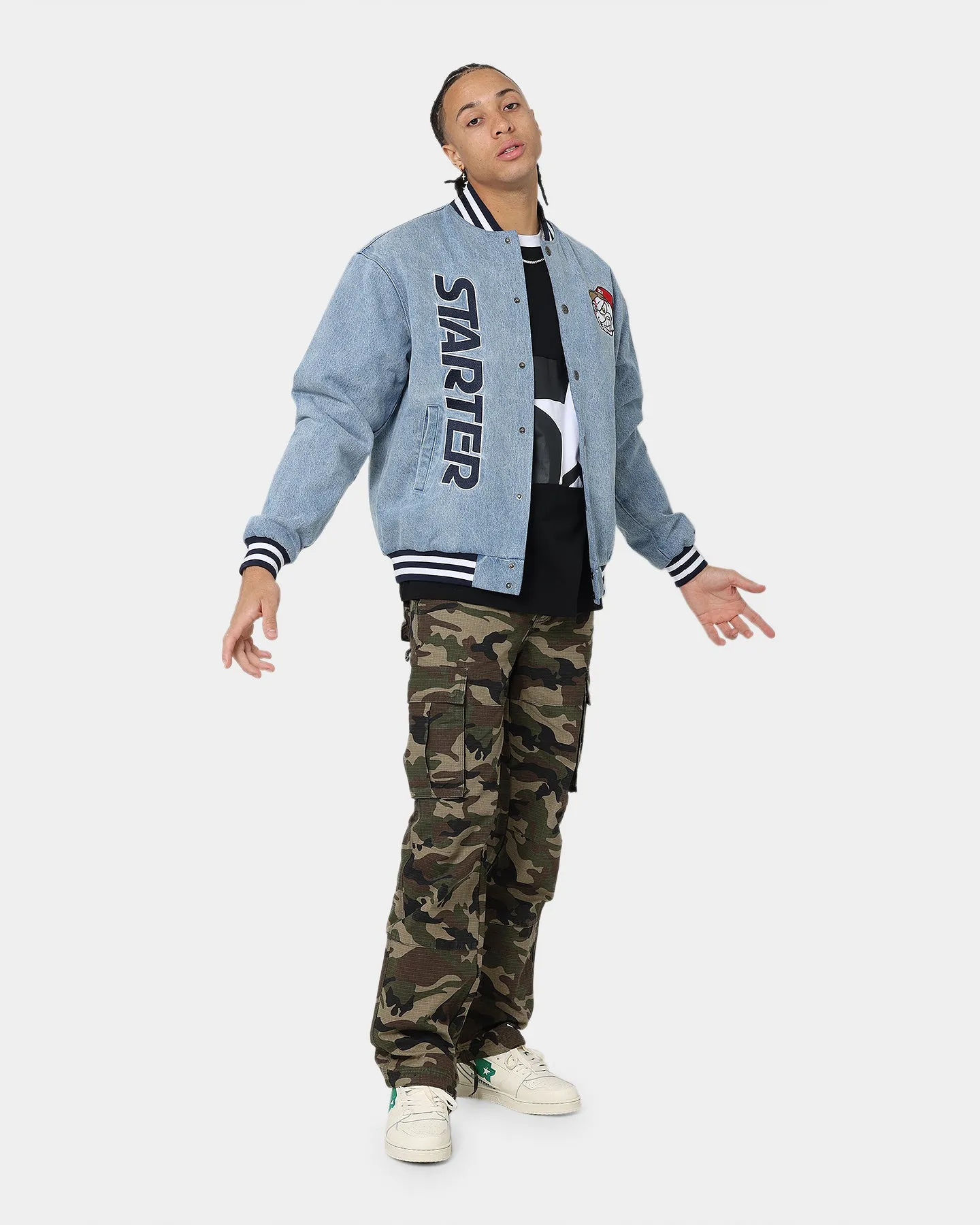 Starter Foul Ball Denim Jacket Blue Denim