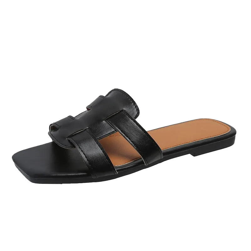 Toleet 2023 New Summer Women's Slippers Roman Fashion Designer Flat Sandals Latex Soft Sole Shoes Female Breathable Beach Flip-Flops