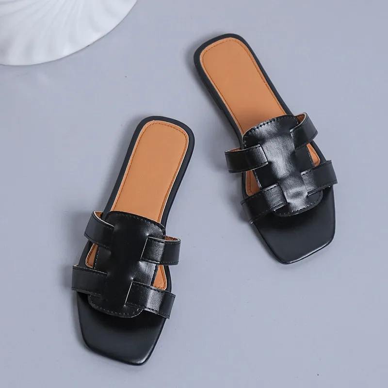 Toleet 2023 New Summer Women's Slippers Roman Fashion Designer Flat Sandals Latex Soft Sole Shoes Female Breathable Beach Flip-Flops
