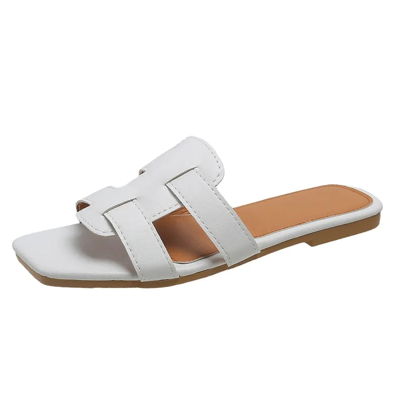 Toleet 2023 New Summer Women's Slippers Roman Fashion Designer Flat Sandals Latex Soft Sole Shoes Female Breathable Beach Flip-Flops