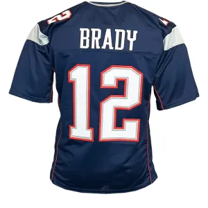 Tom Brady Unsigned New England Blue Football Jersey