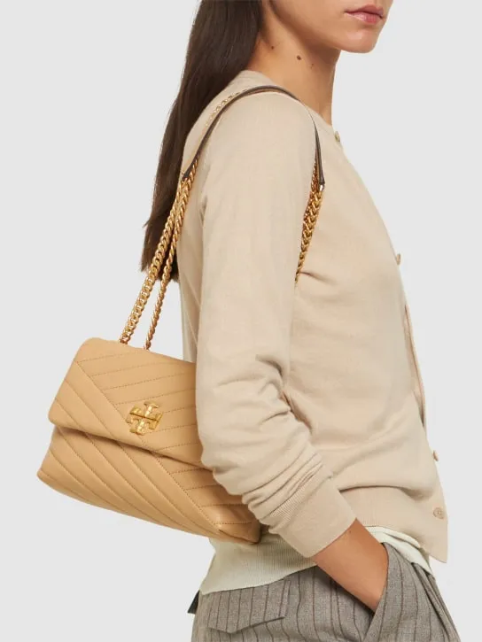 Tory Burch   Small Kira quilted faux leather flap bag 
