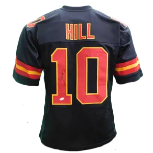 Tyreek Hill Autographed Black Football Jersey (Beckett )