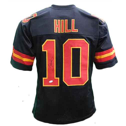 Tyreek Hill Autographed Black Football Jersey (Beckett )