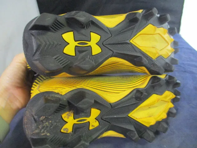 Used Under Armour Black/Gold Football Cleats Size 3