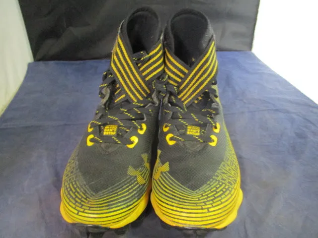 Used Under Armour Black/Gold Football Cleats Size 3