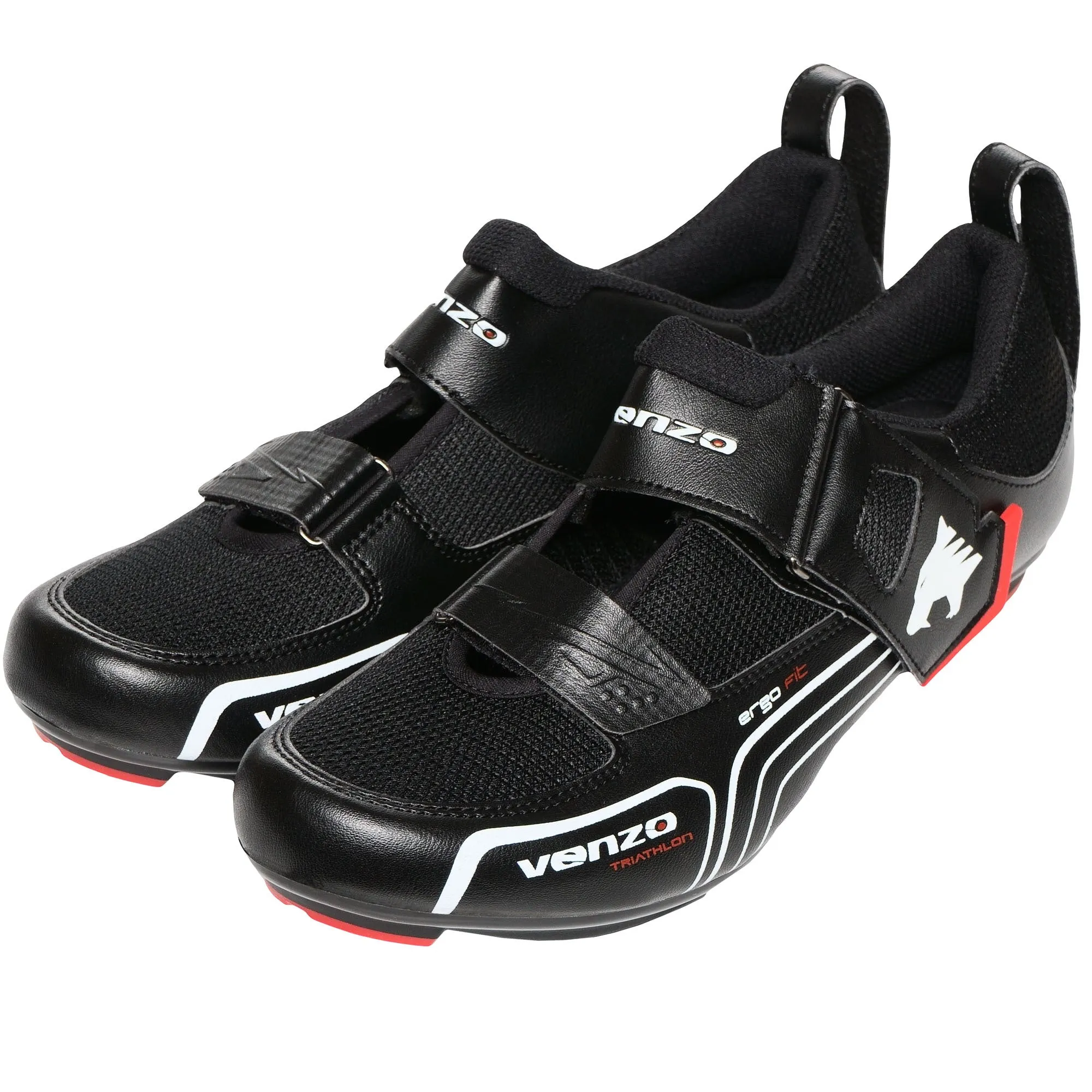 Venzo Bike Bicycle Road Cycling Triathlon Shoes with Clipless Pedals and Cleats - Look ARC Delta Compatible - Size 49