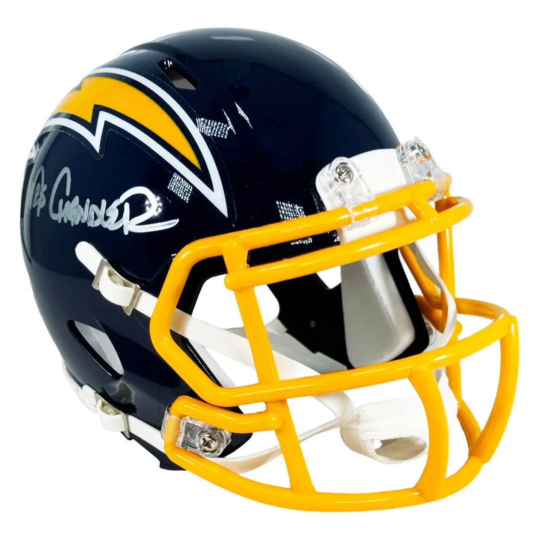 Wes Chandler Signed Los Angeles Chargers Throwback Yellow Mask Speed Mini Football Helmet (JSA)