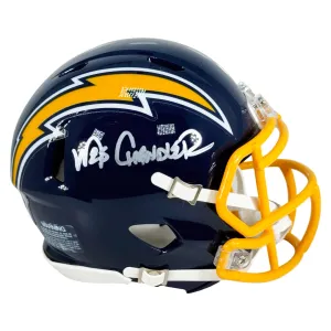 Wes Chandler Signed Los Angeles Chargers Throwback Yellow Mask Speed Mini Football Helmet (JSA)