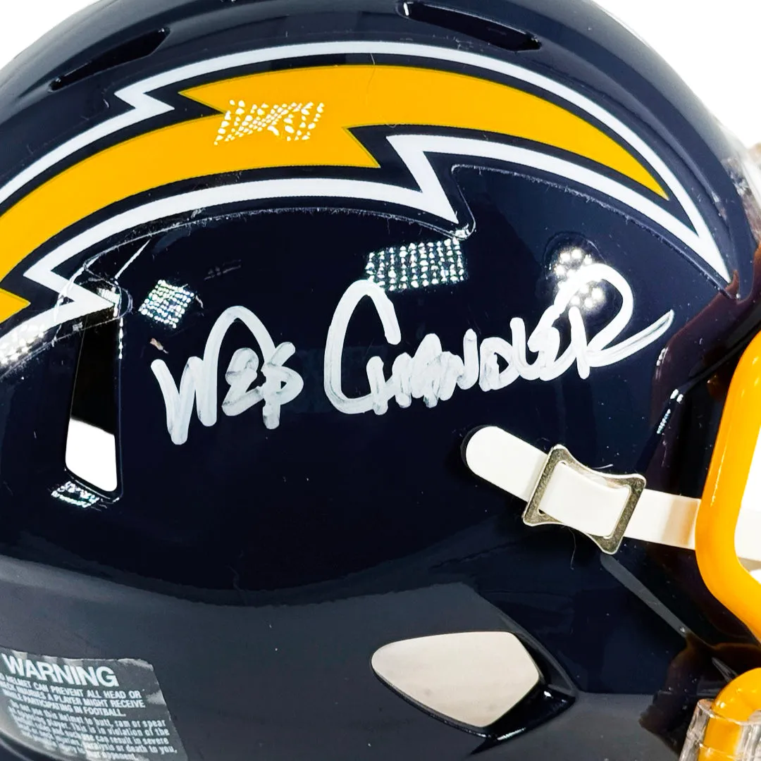 Wes Chandler Signed Los Angeles Chargers Throwback Yellow Mask Speed Mini Football Helmet (JSA)