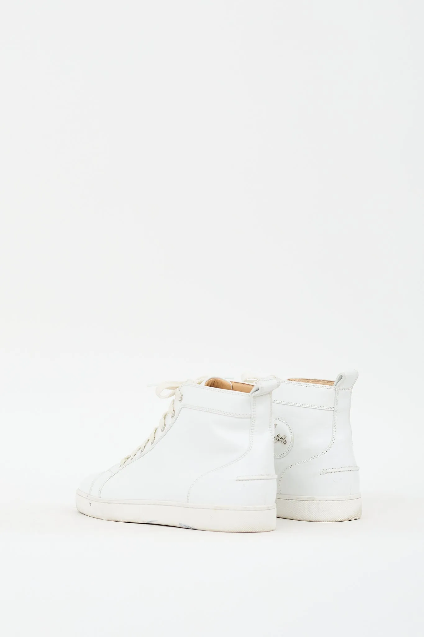 White Leather High Top Sneaker