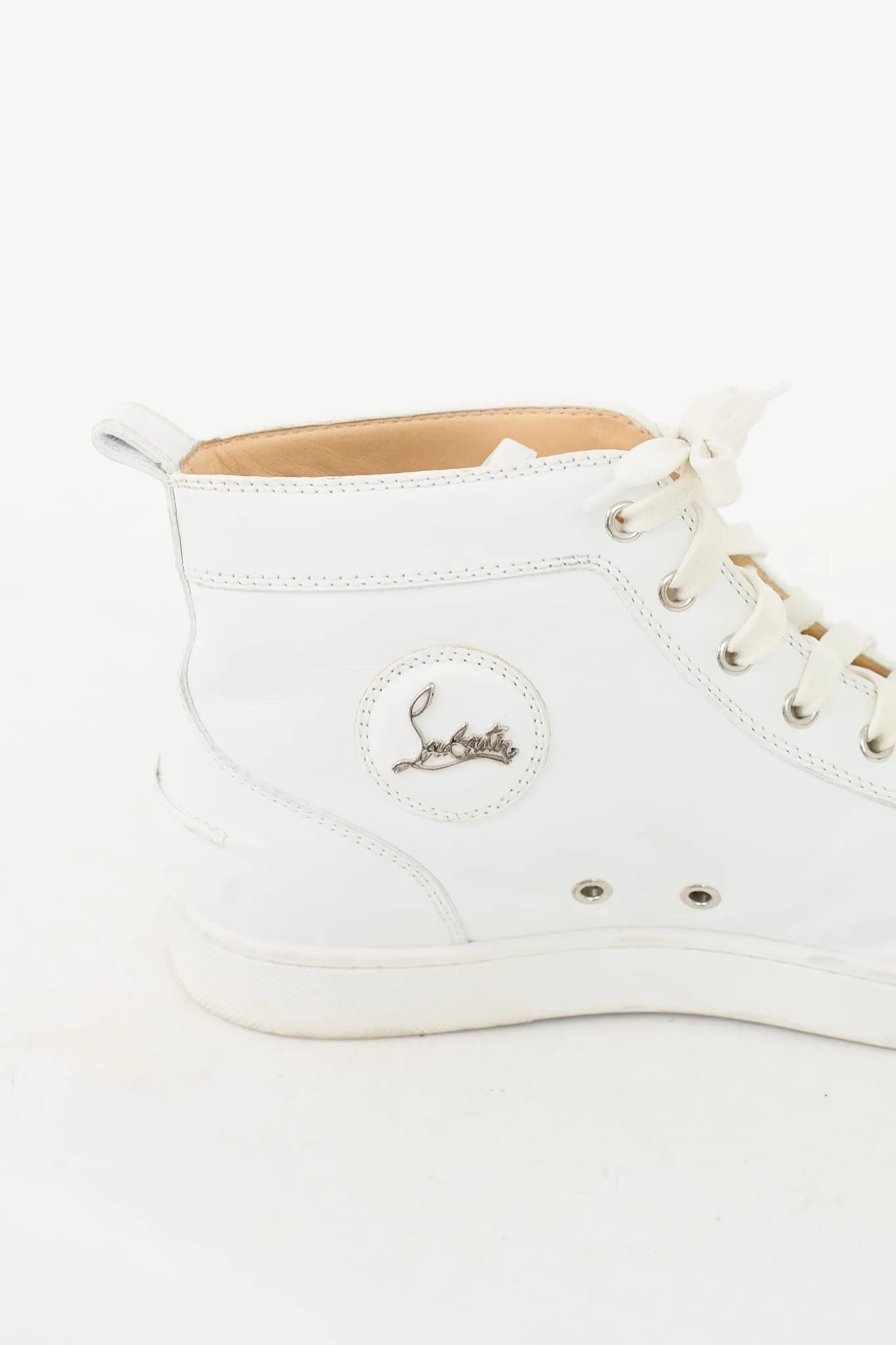 White Leather High Top Sneaker