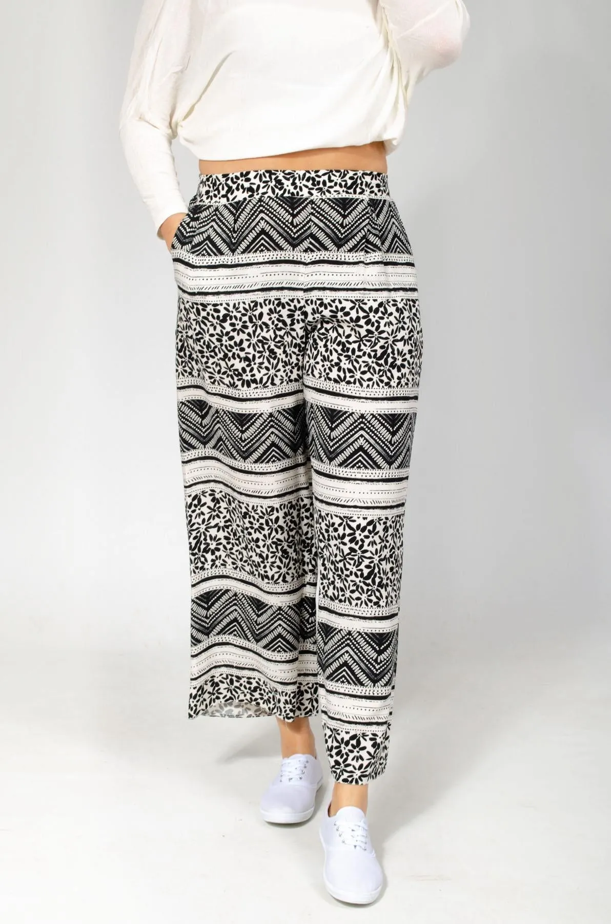 Wide Leg Batik Trousers