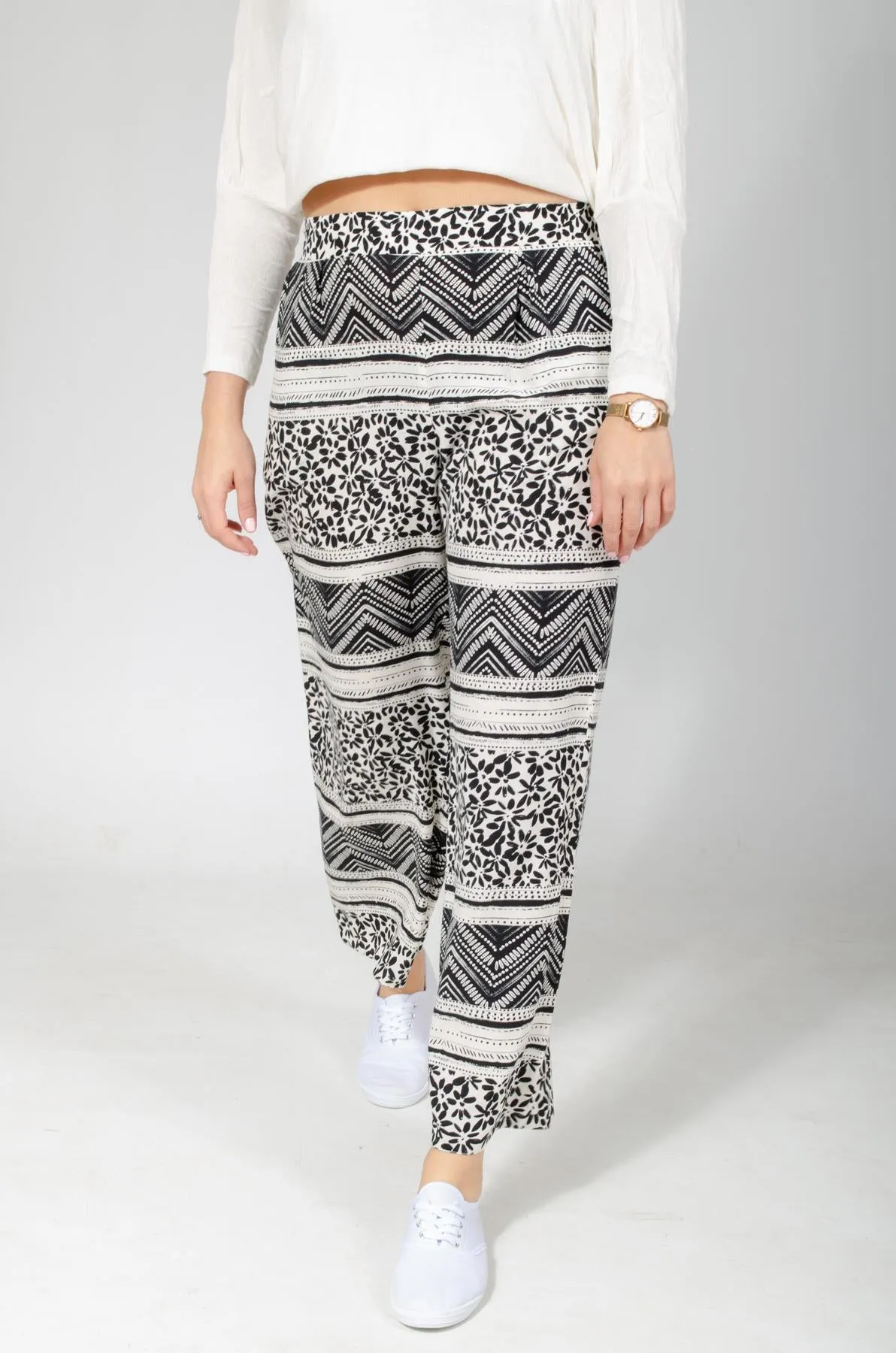 Wide Leg Batik Trousers