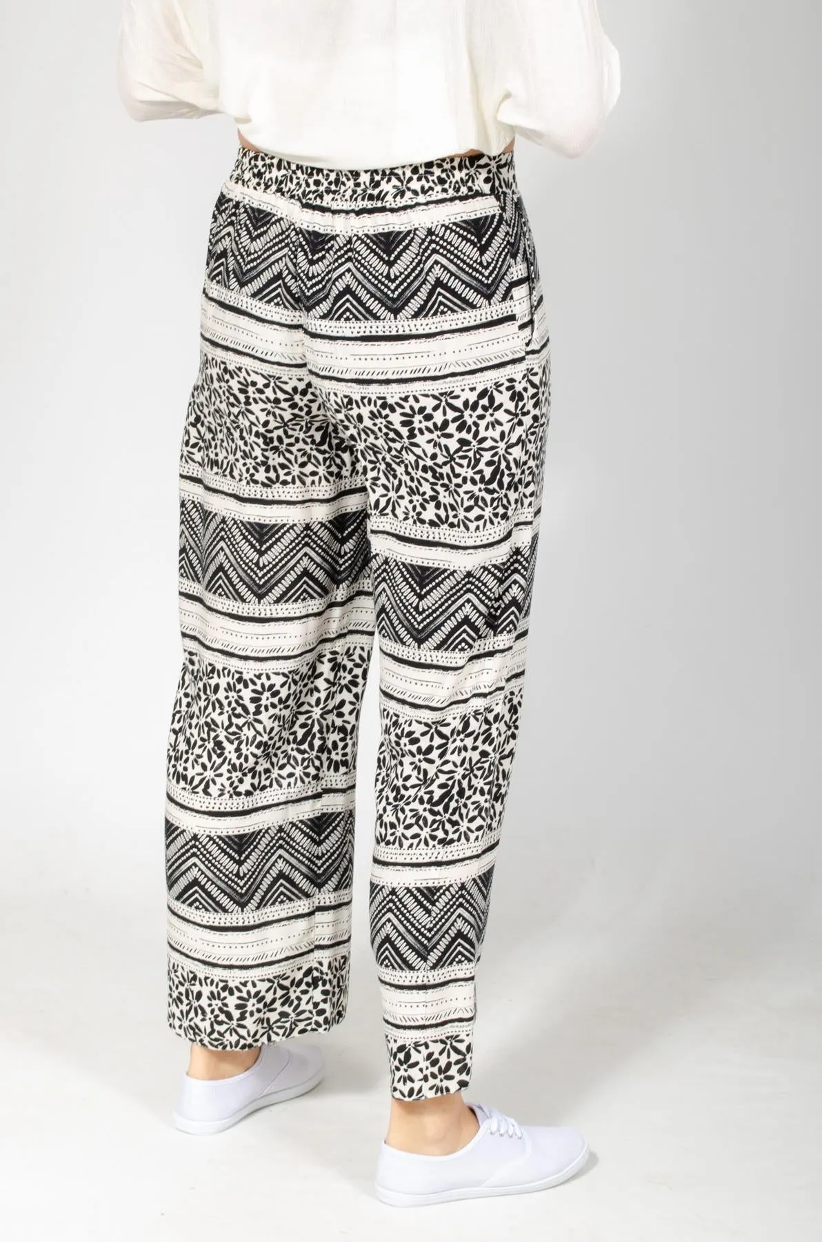 Wide Leg Batik Trousers
