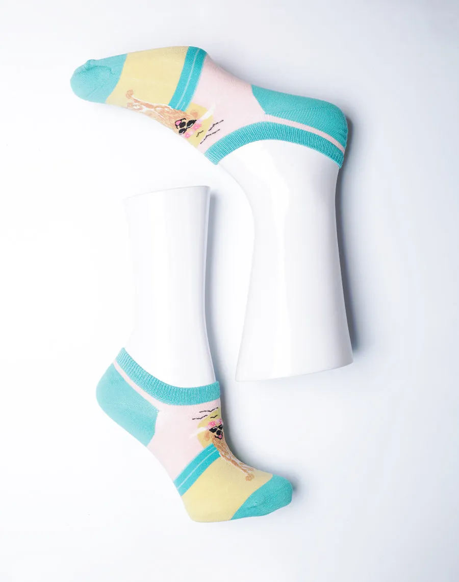 Women's Beach Dog No Show Socks