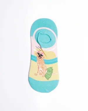 Women's Beach Dog No Show Socks