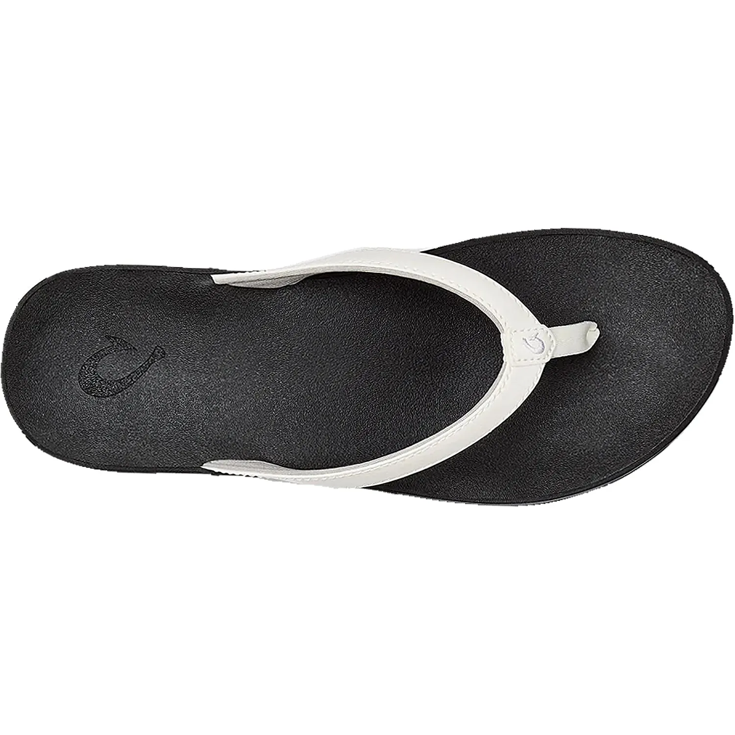 Women's OluKai Puawe White/Black Synthetic